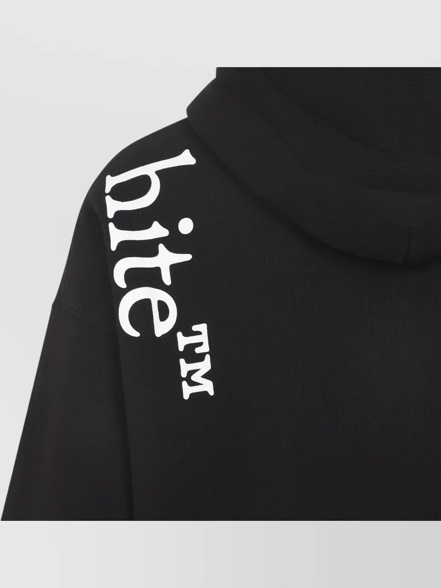 Off-White Cotton Graphic Hoodie