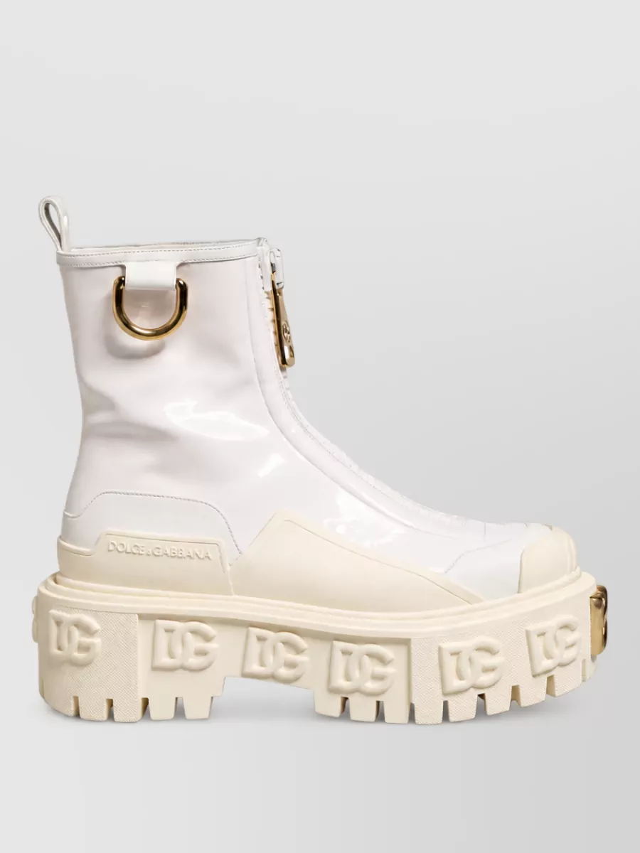 Dolce&Gabbana Leather High-Top Sneakers