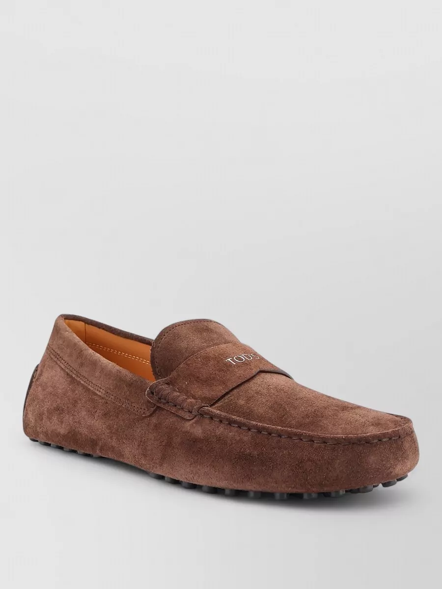 Tod's suede leather loafers