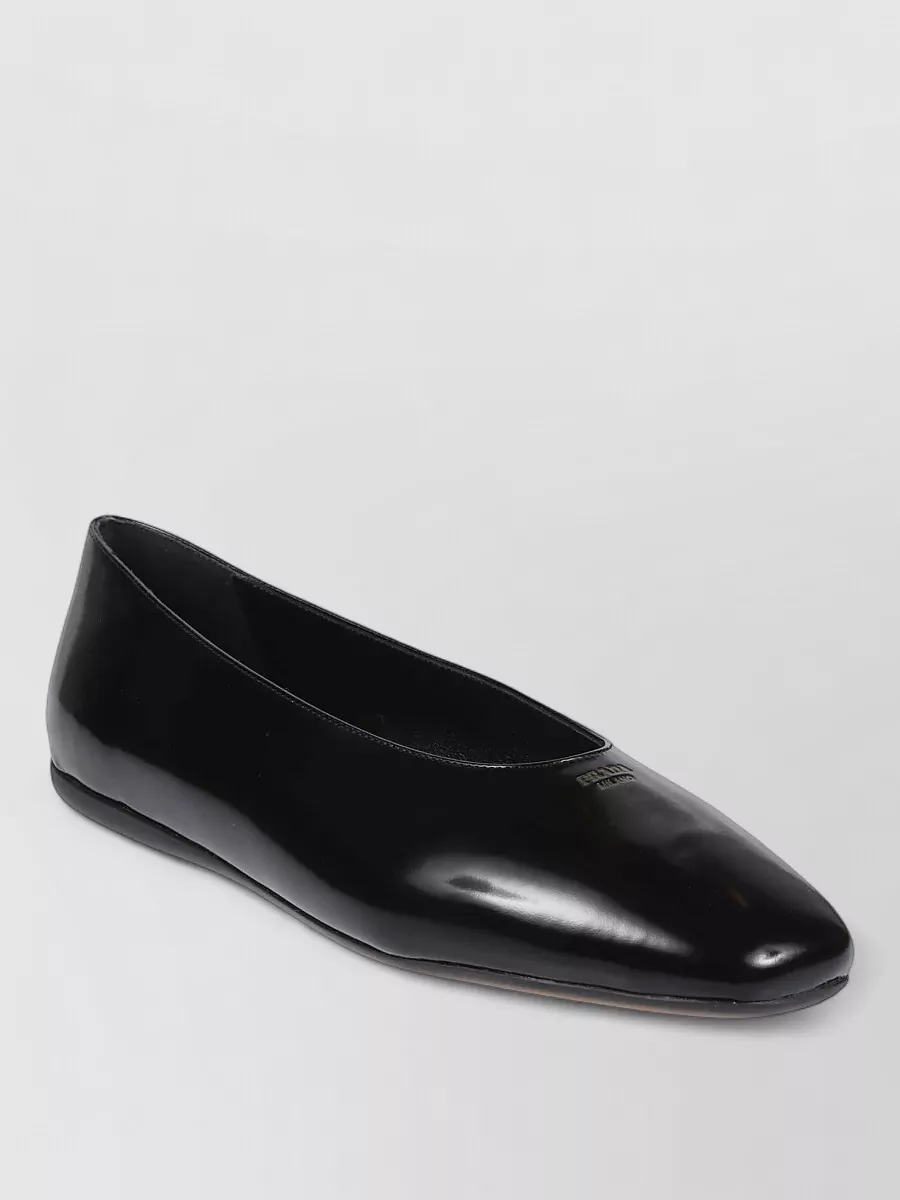 Prada patent leather ballerina shoes