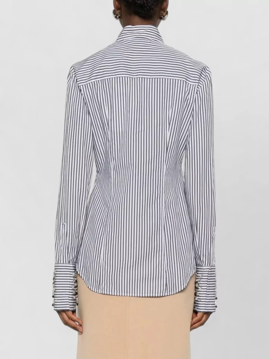 Sportmax Striped Shirt Long Sleeves Point Collar