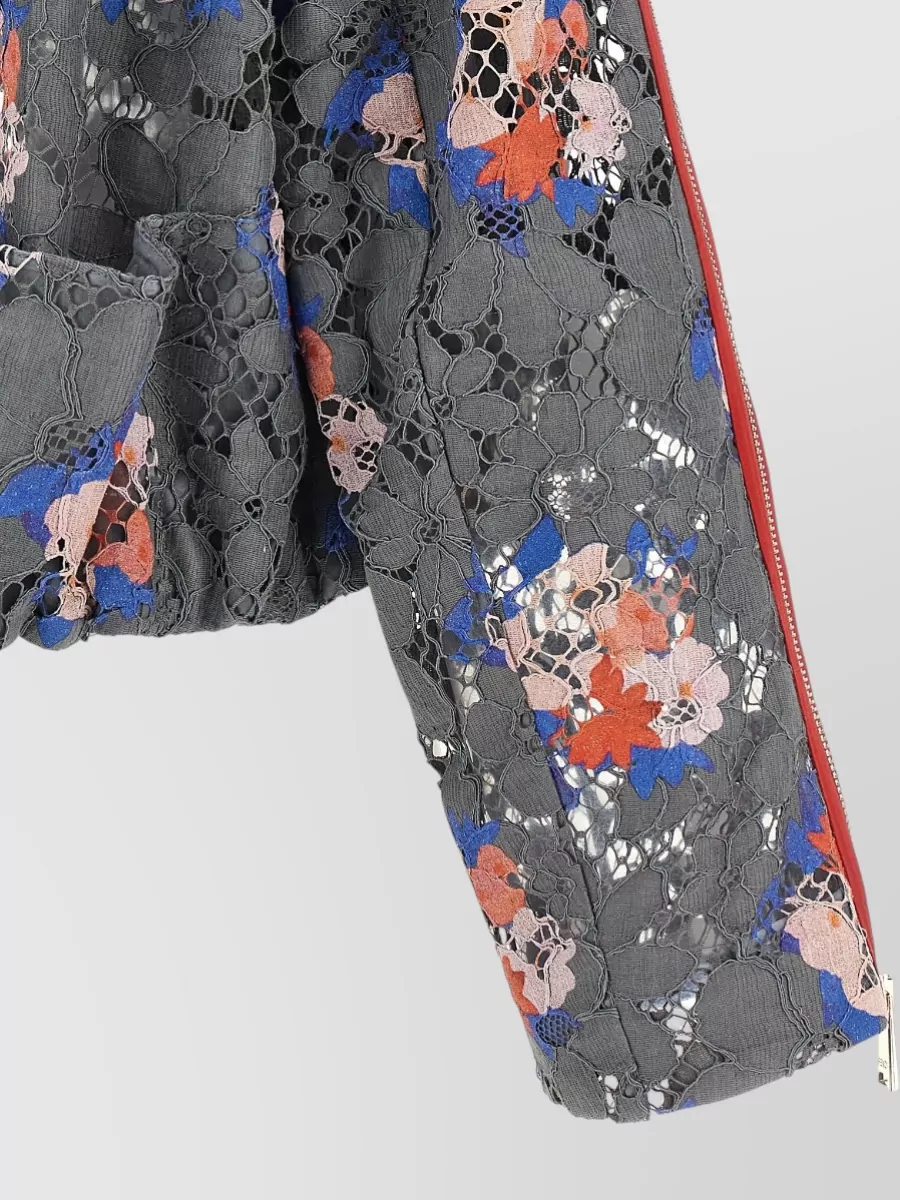 Fendi Floral Lace Cropped Blazer