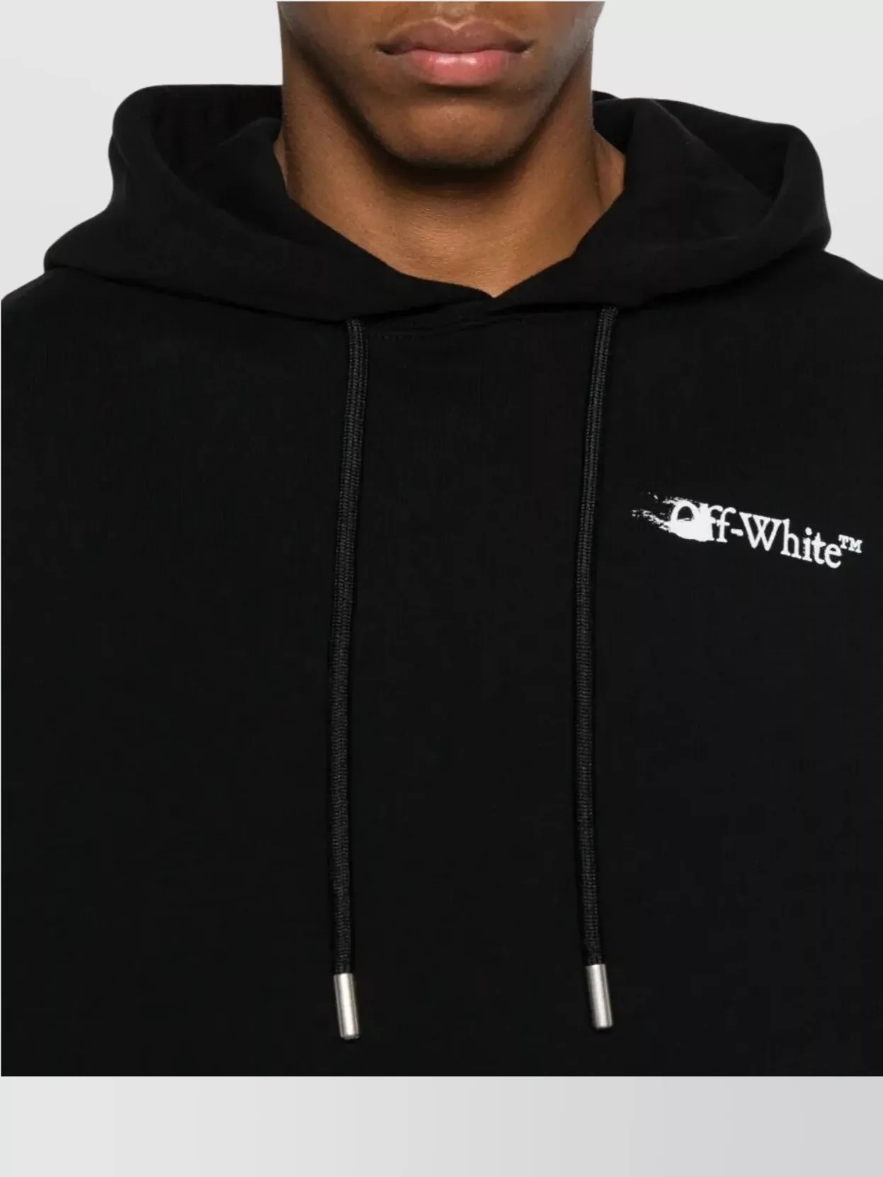 Off-White Arrow Pattern Hoodie Drawstring