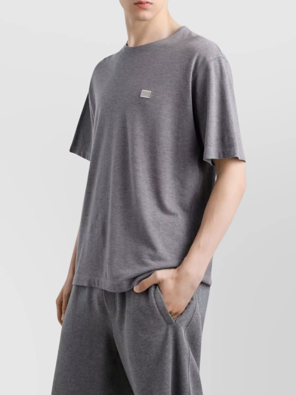Dolce&Gabbana Crew Neck Mélange Effect Short Sleeves