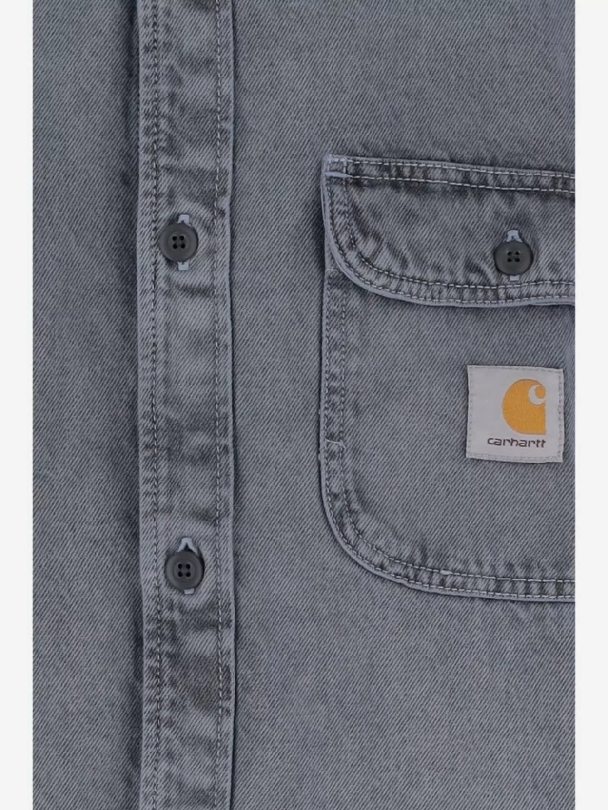 Carhartt Wip Shirt Denim Cotton Button-Down Front