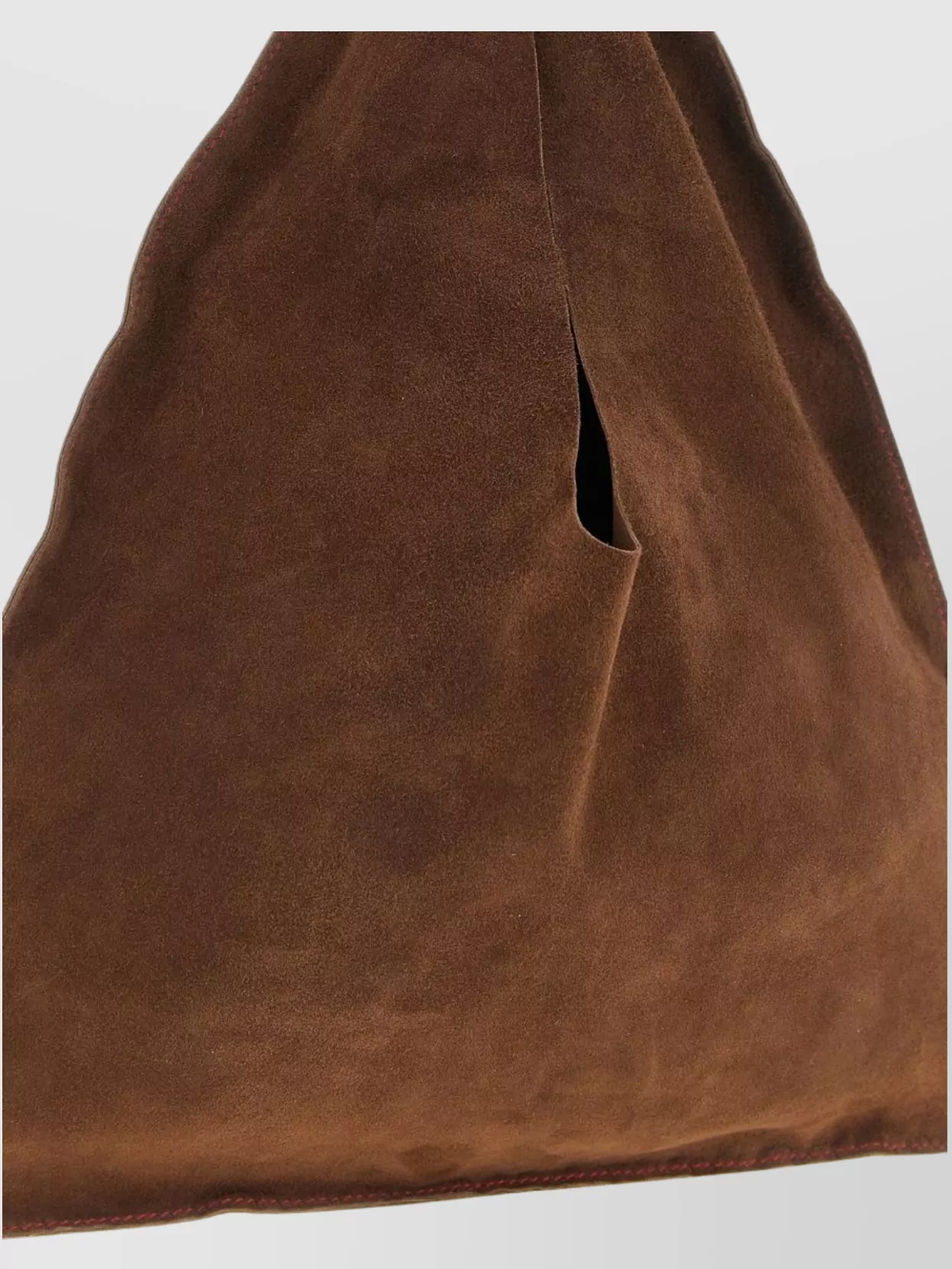 The Row Small Triangular Suede Tote Bag