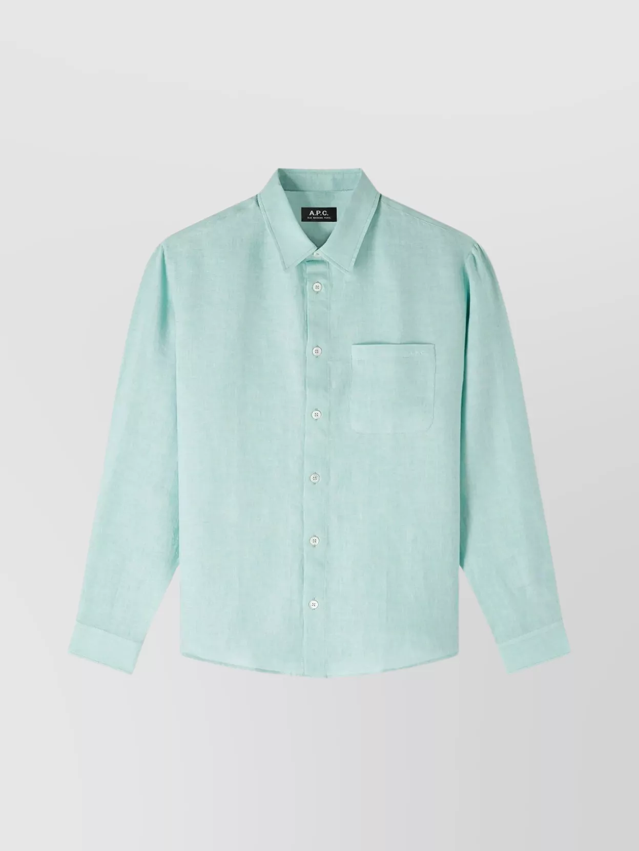 Shop Apc Tailored Shirt With Cuffed Sleeves And Pocket