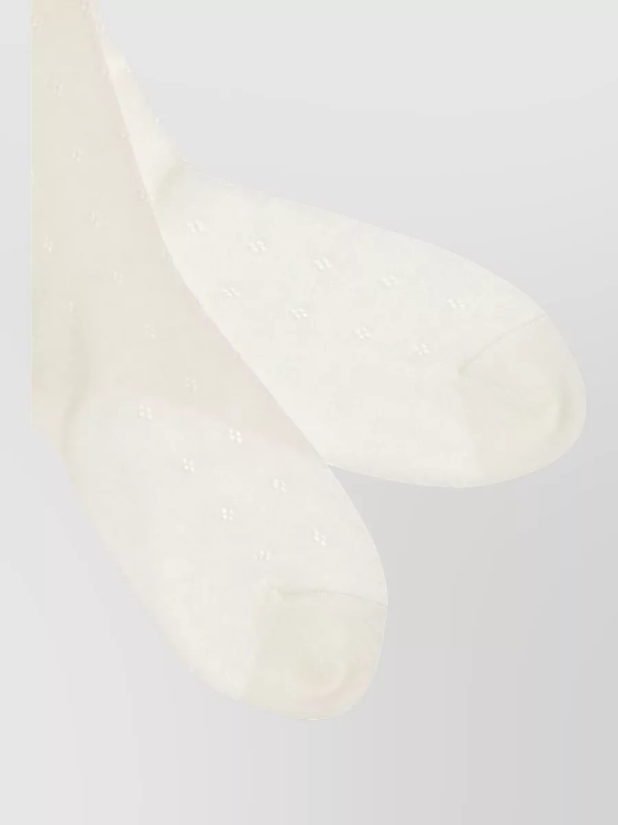 Miu Miu Cotton Pointelle Knee-High Socks