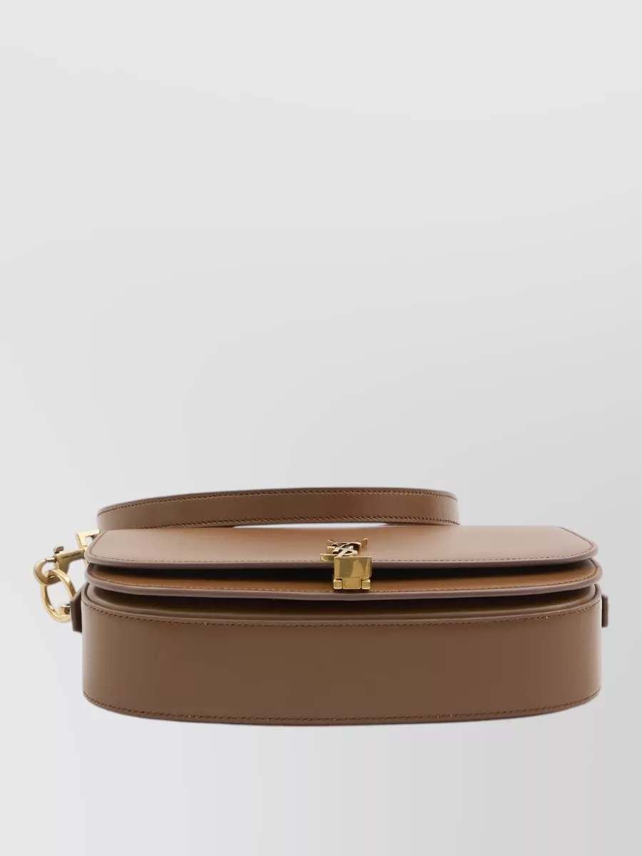 Saint Laurent Voltaire Half Moon Leather Shoulder Bag