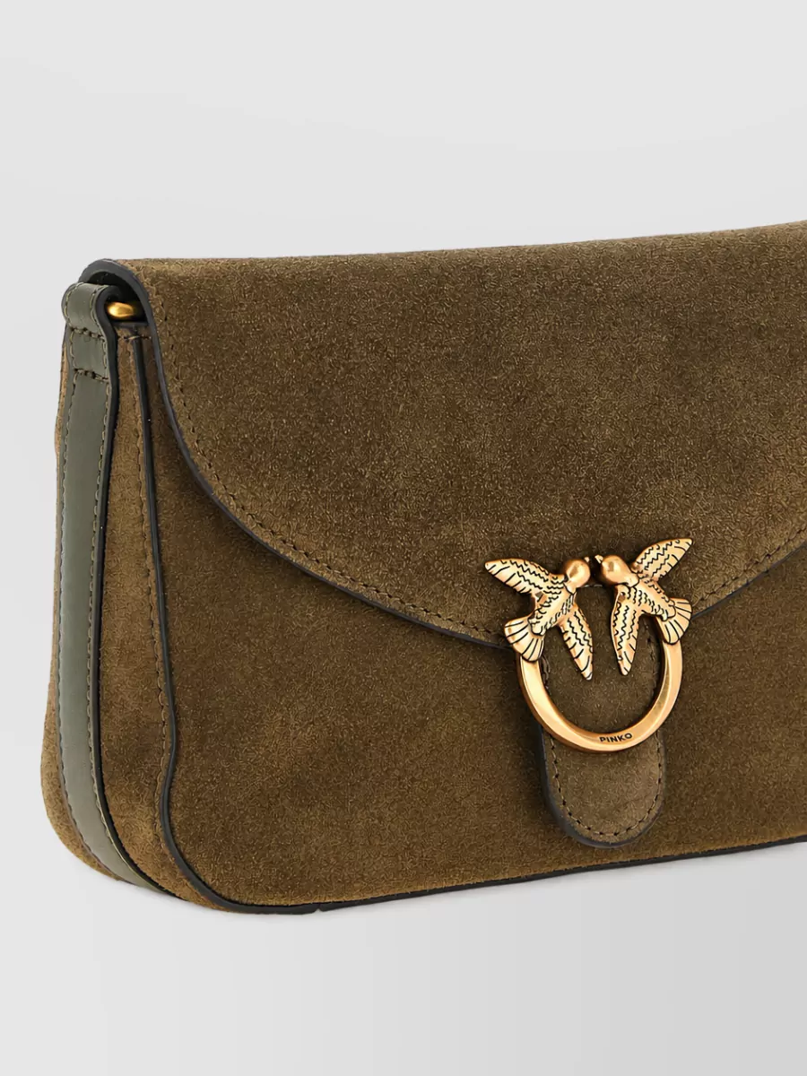 Pinko Love Bag Mini Leather Clutch Bag
