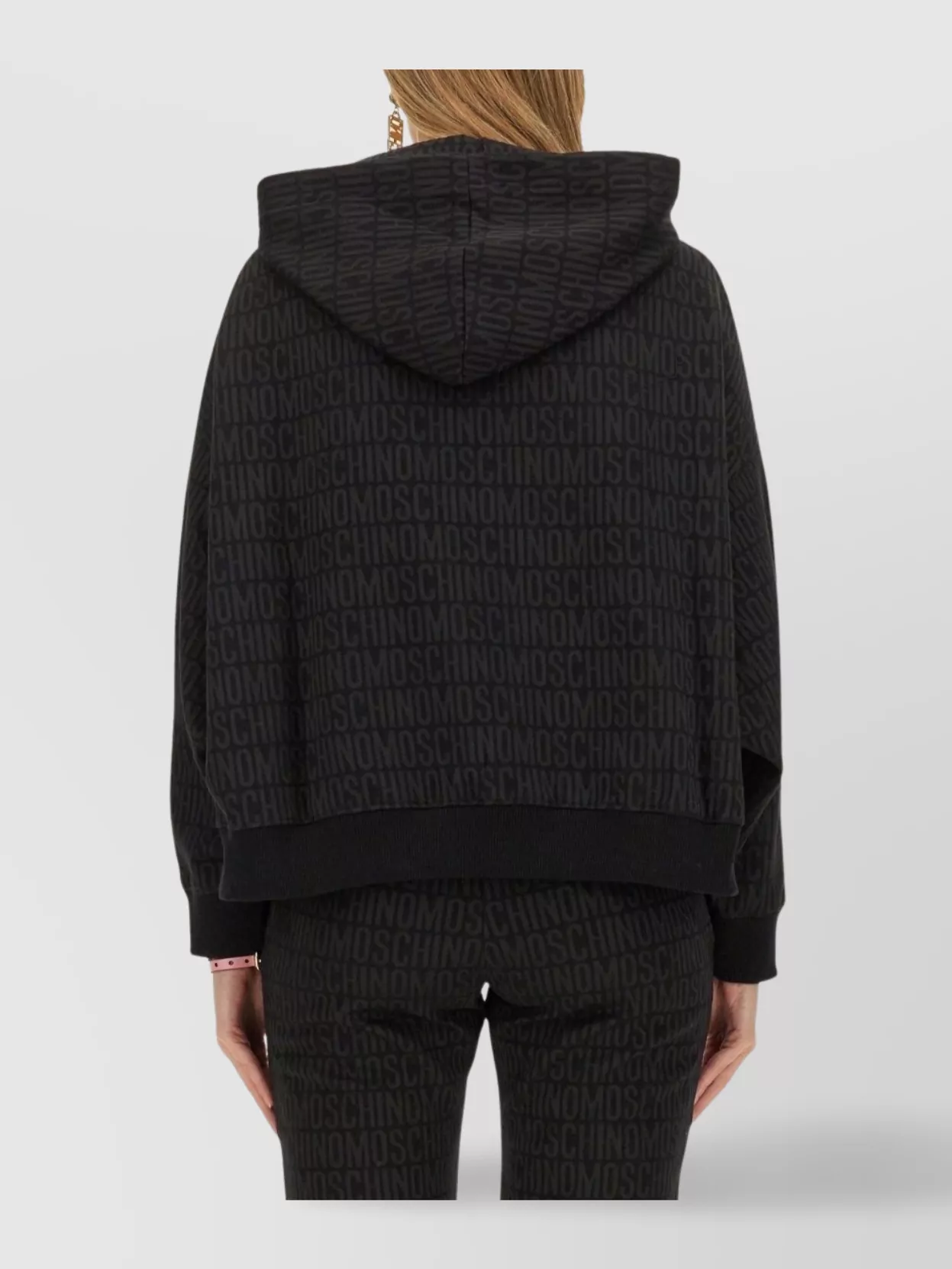 Moschino Logo Print Hooded Sweatshirt