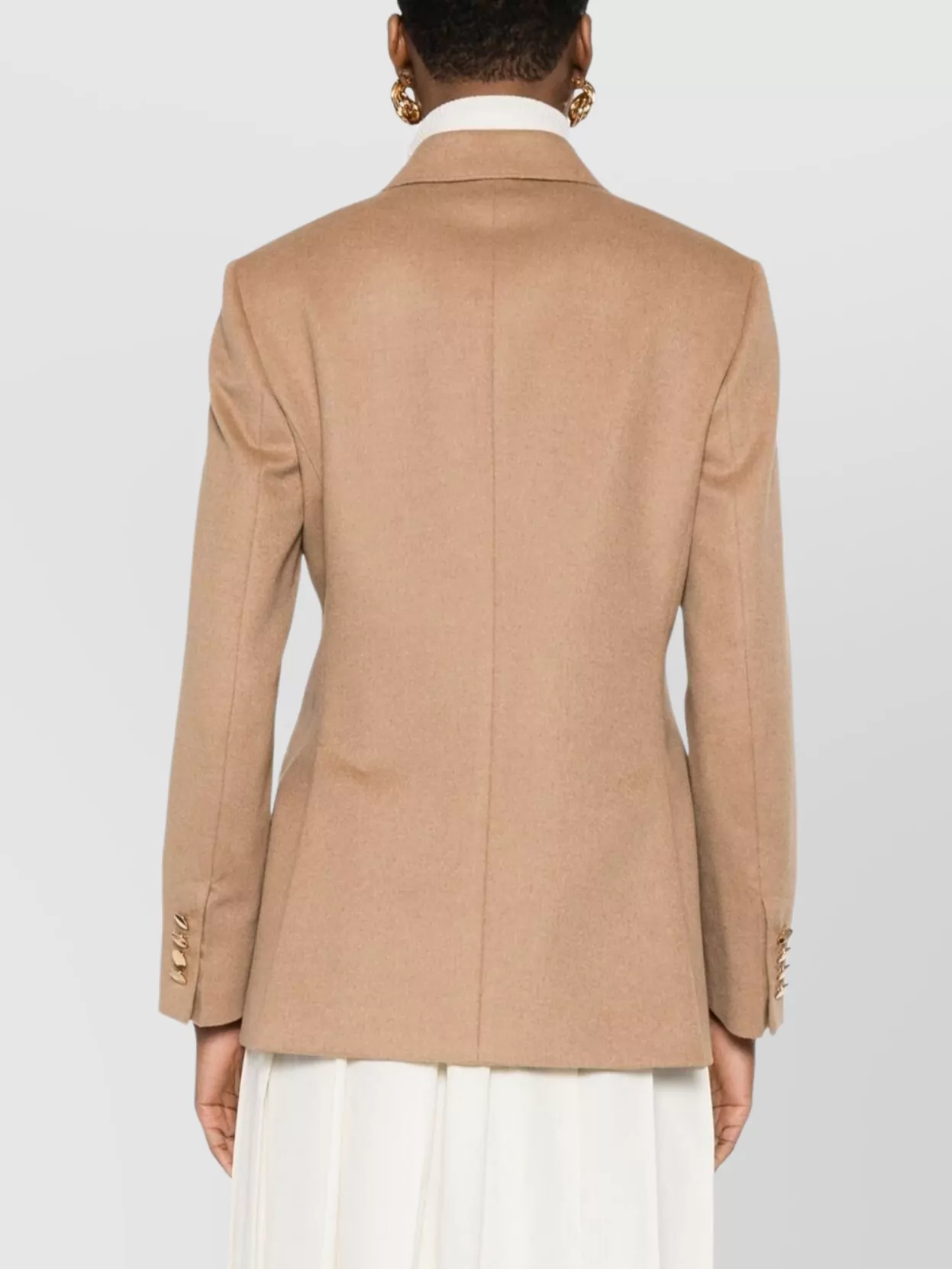 Max Mara Double-Breasted Wool Jacket Back Vent