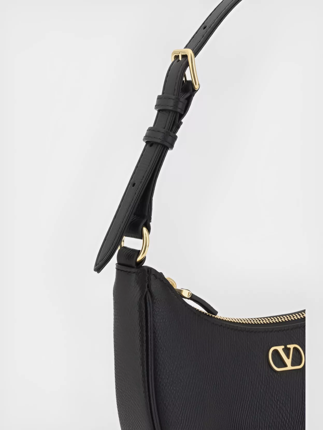 VALENTINO GARAVANI MINI VLOGO CRESCENT MOON SHOULDER BAG