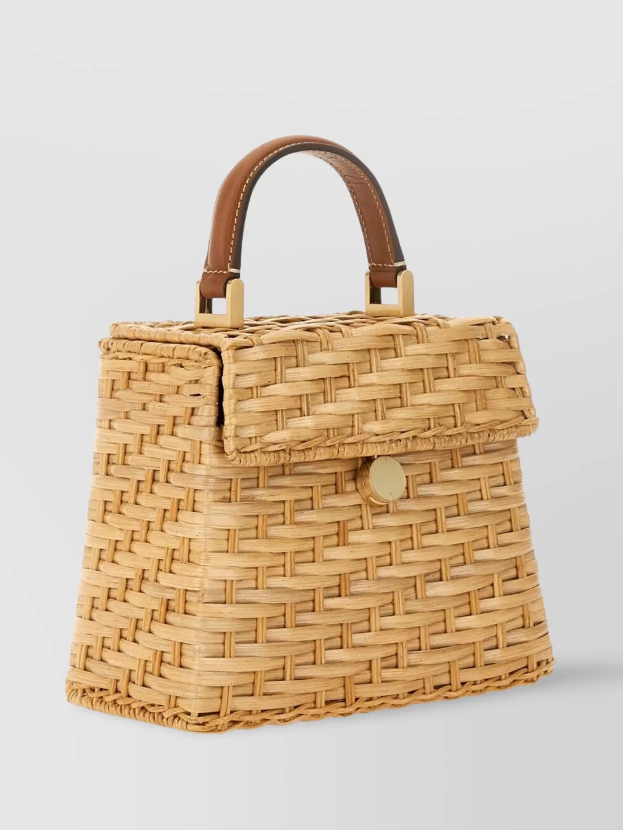 Cult Gaia "Sybil" Woven Texture Top Handle Bag