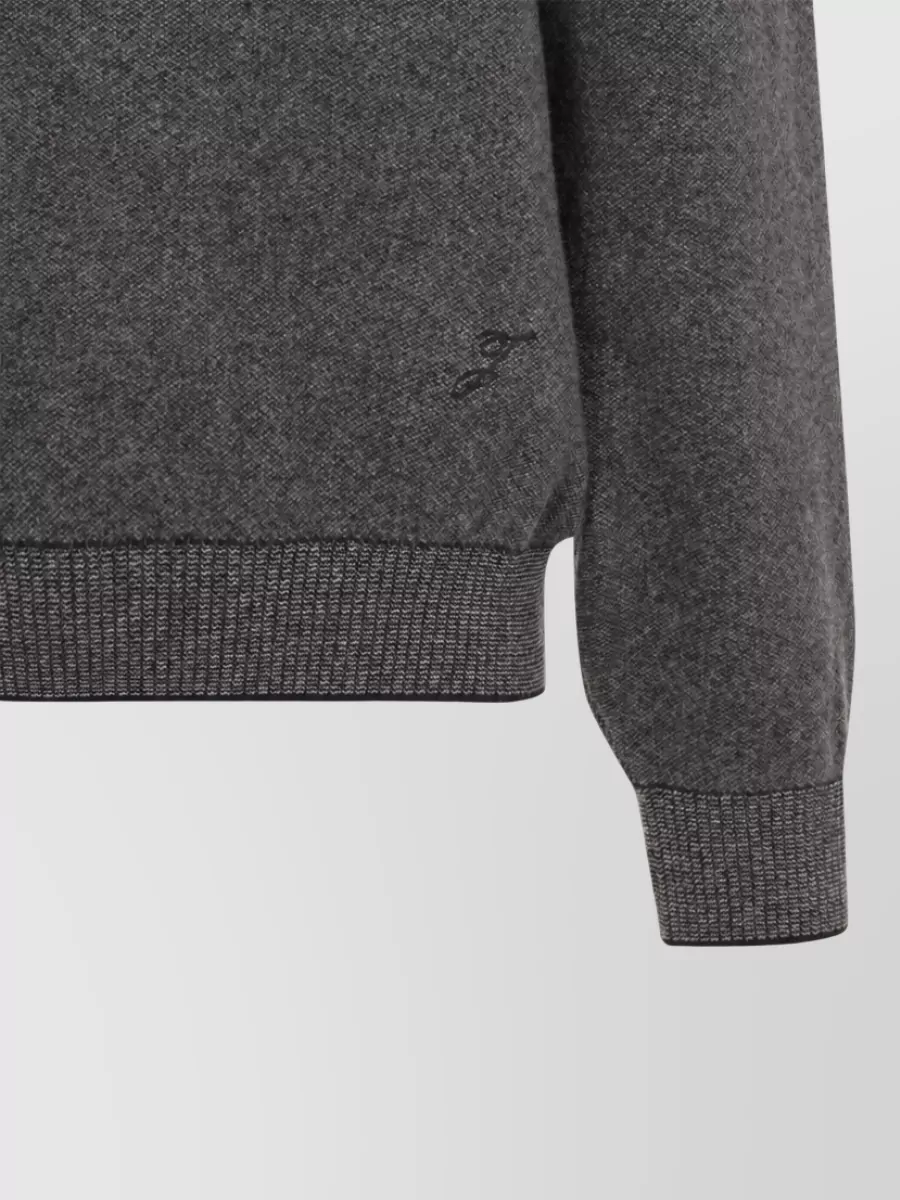 Jacquemus Cashmere Merino Wool Ribbed Crew-Neck Sweater