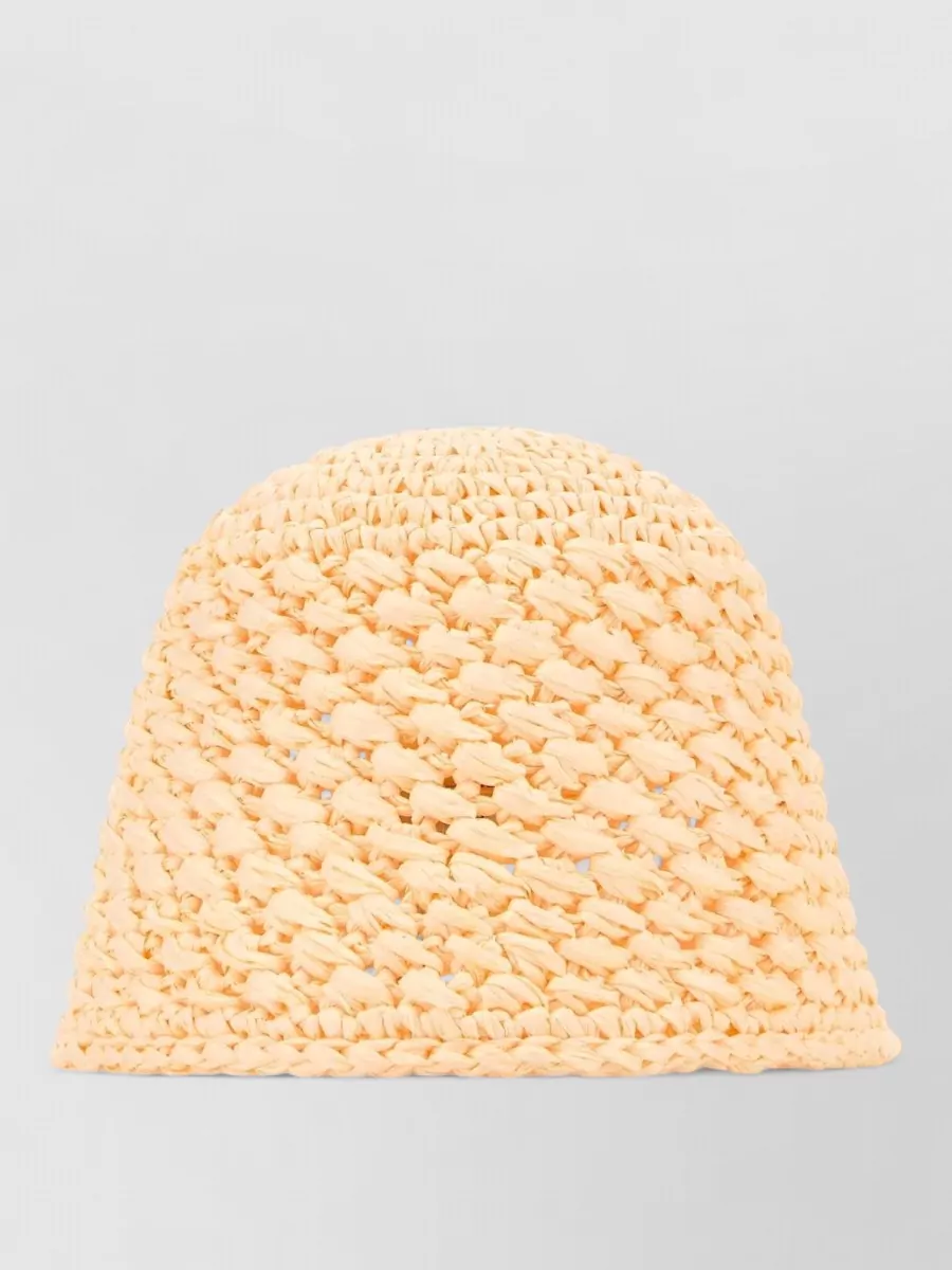 Agnona straw crochet bucket hat