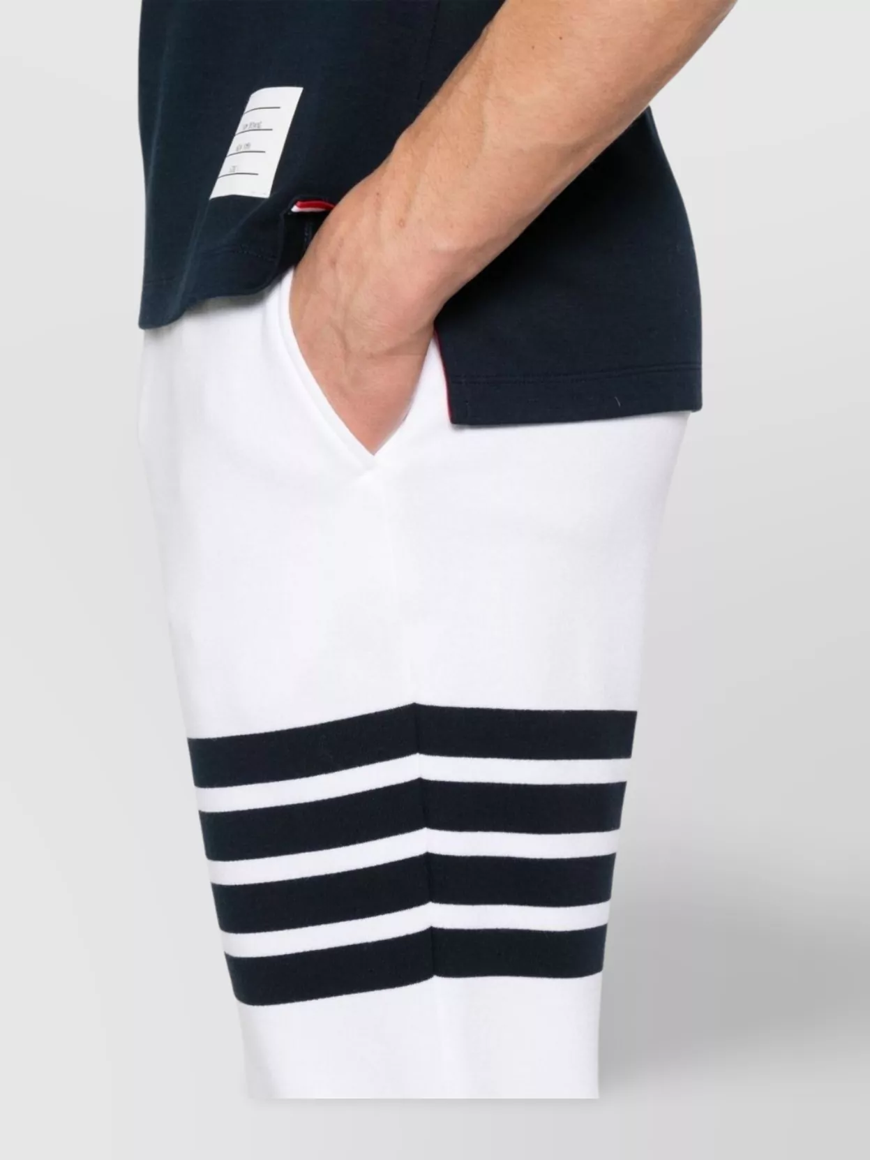 Thom Browne Cotton Sweatpants With Signature Stripe Detail