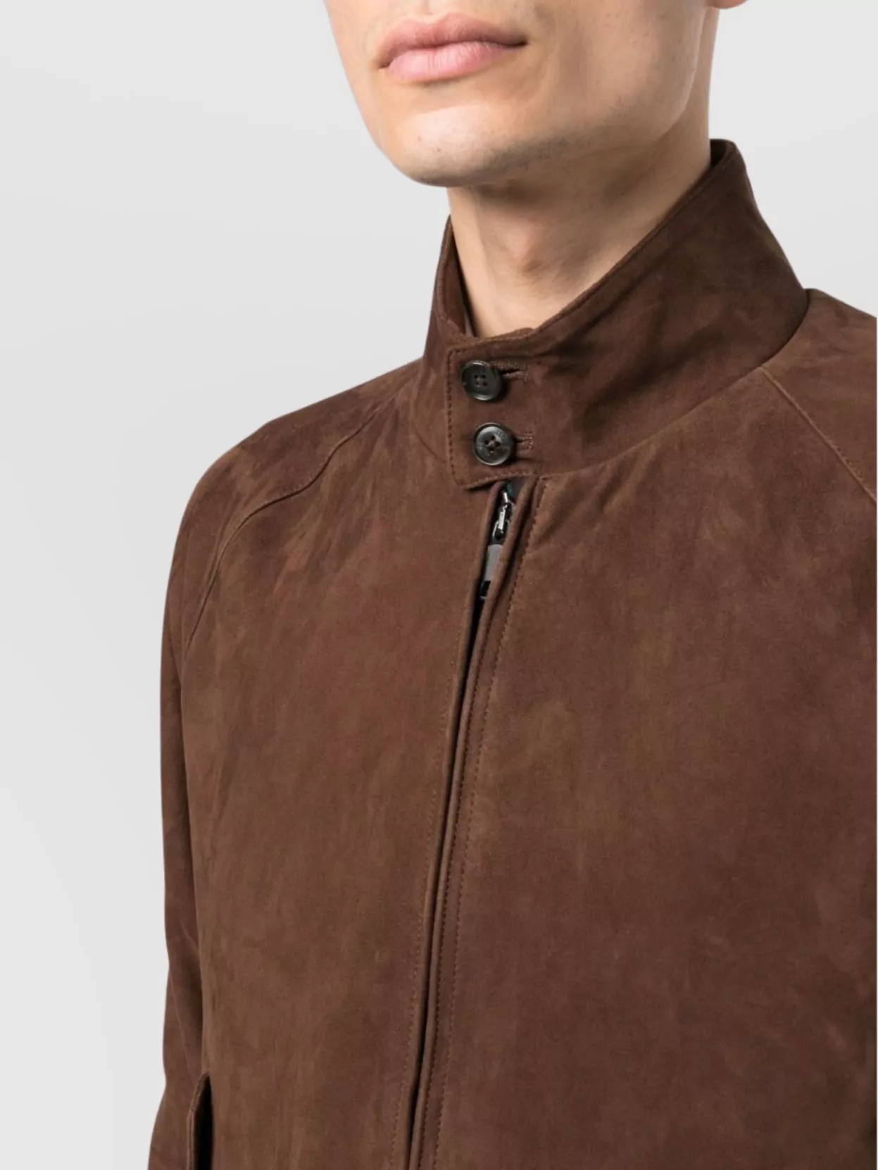 Baracuta Suede Bomber Jacket Side Pockets