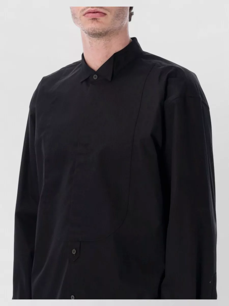 Dries Van Noten Cotton Oversized Tuxedo Shirt