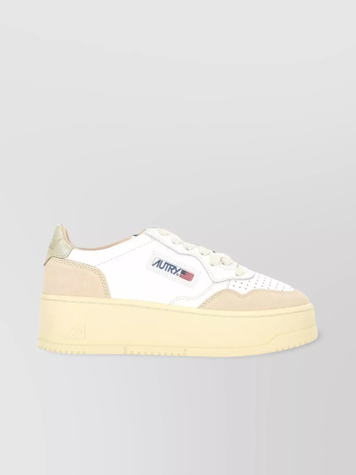 Autry Low Top Suede Sneakers With Platform Sole
