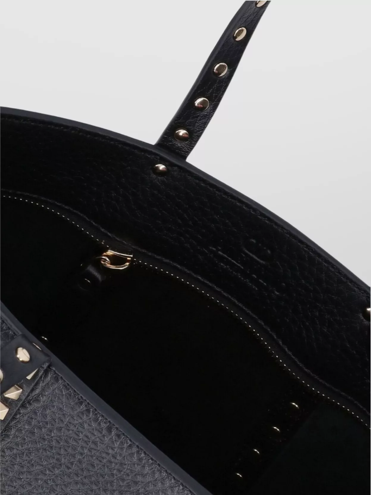 Valentino Garavani Studded Detailing Leather Tote Bag