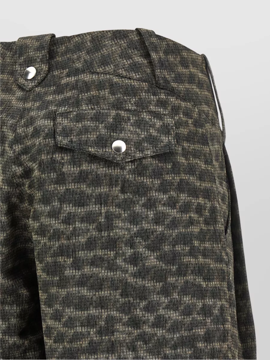 Kiko Kostadinov Feather Print Mid-Rise Tapered Trousers