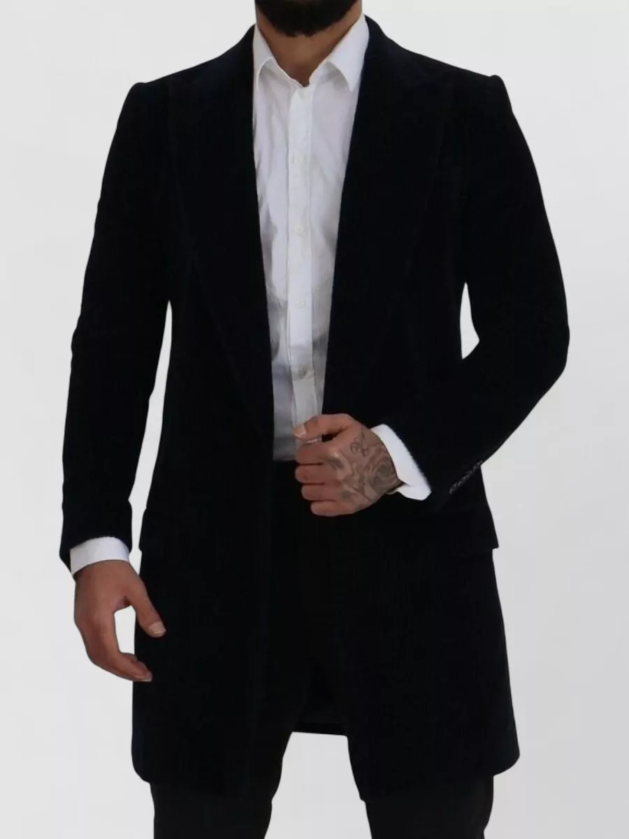 Dolce&Gabbana Cotton Slim-Fit Single-Breasted Coat