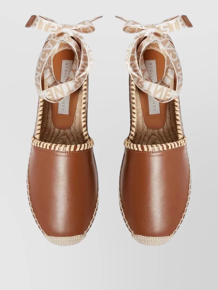 Stella Mccartney Whipstitched Ankle-Tie Espadrilles