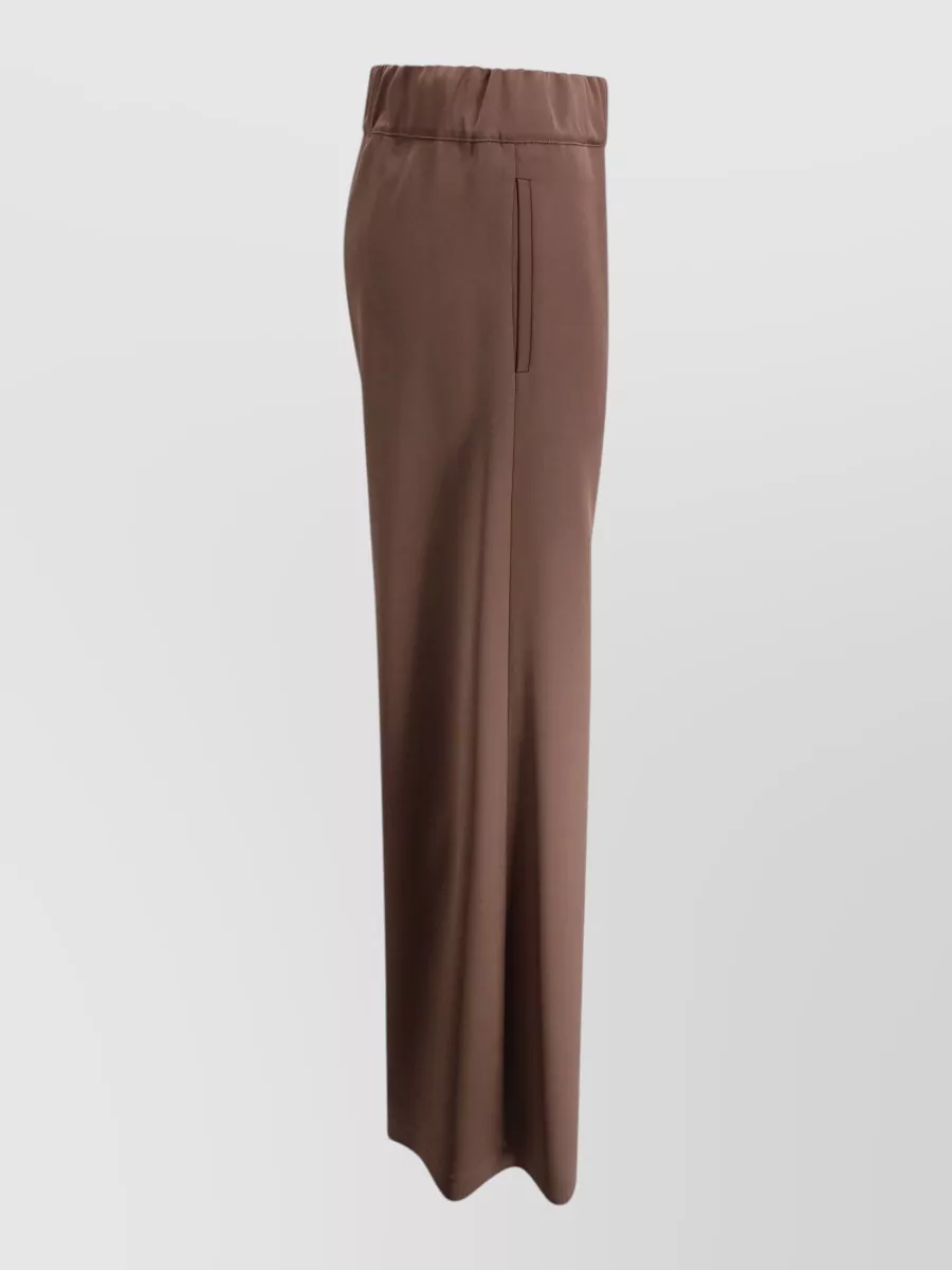 D.exterior Satin Wide-Leg Trousers
