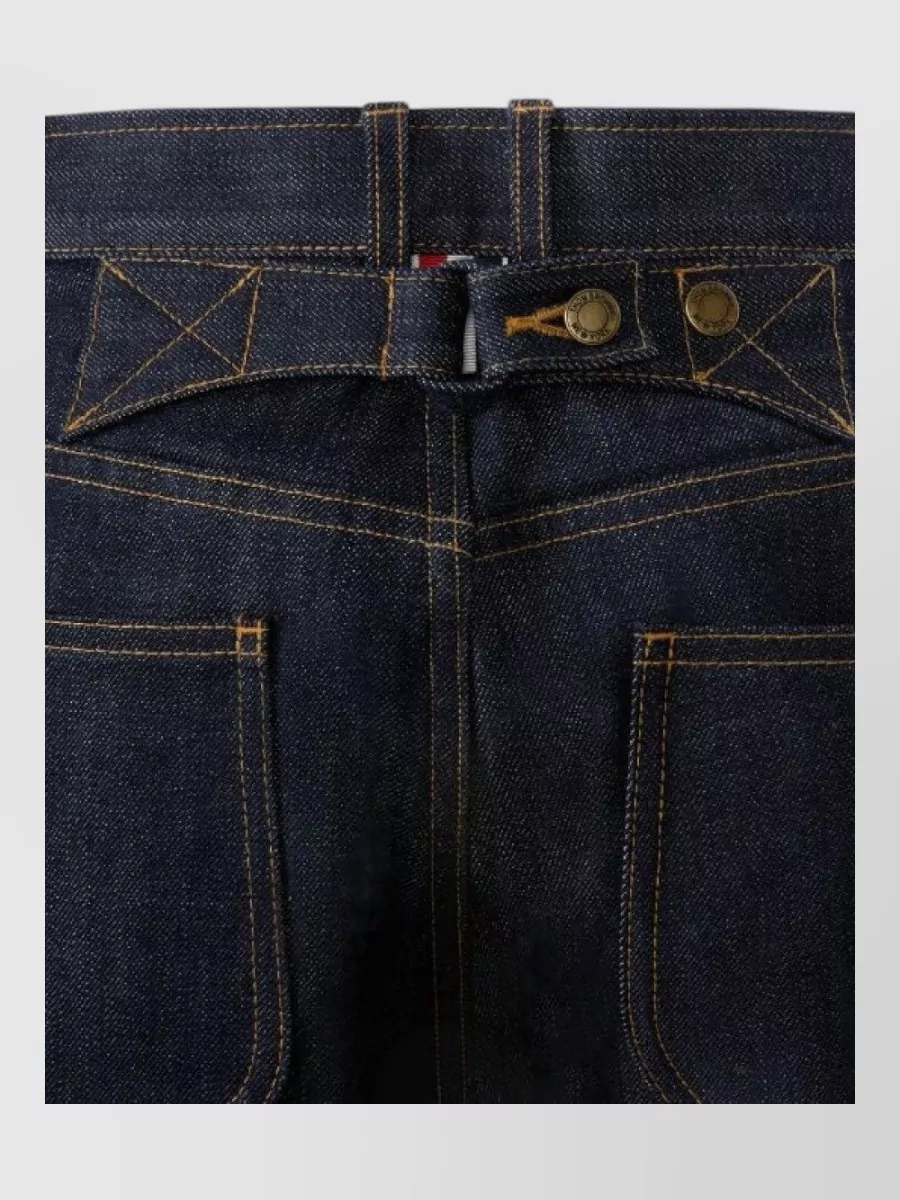Thom Browne Denim High-Rise Straight-Leg Jeans