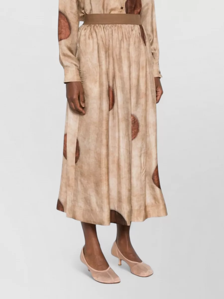 Uma Wang Printed Midi Skirt