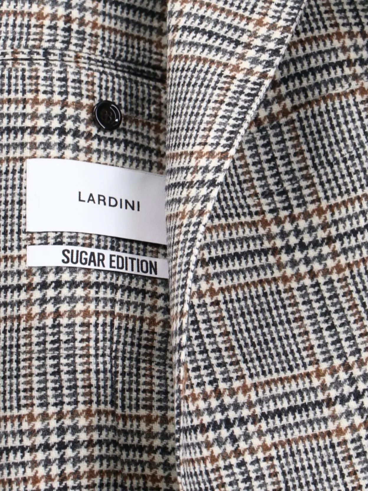 Lardini Single-Breasted Check Blazer Notch Lapel