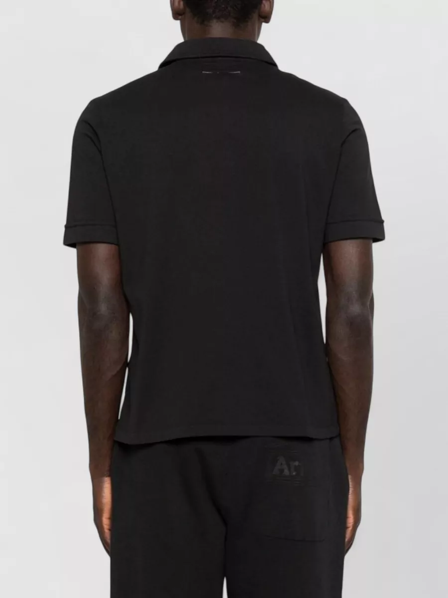 Mm6 Maison Margiela Cotton Logo-Embroidered Short-Sleeve Polo Shirt