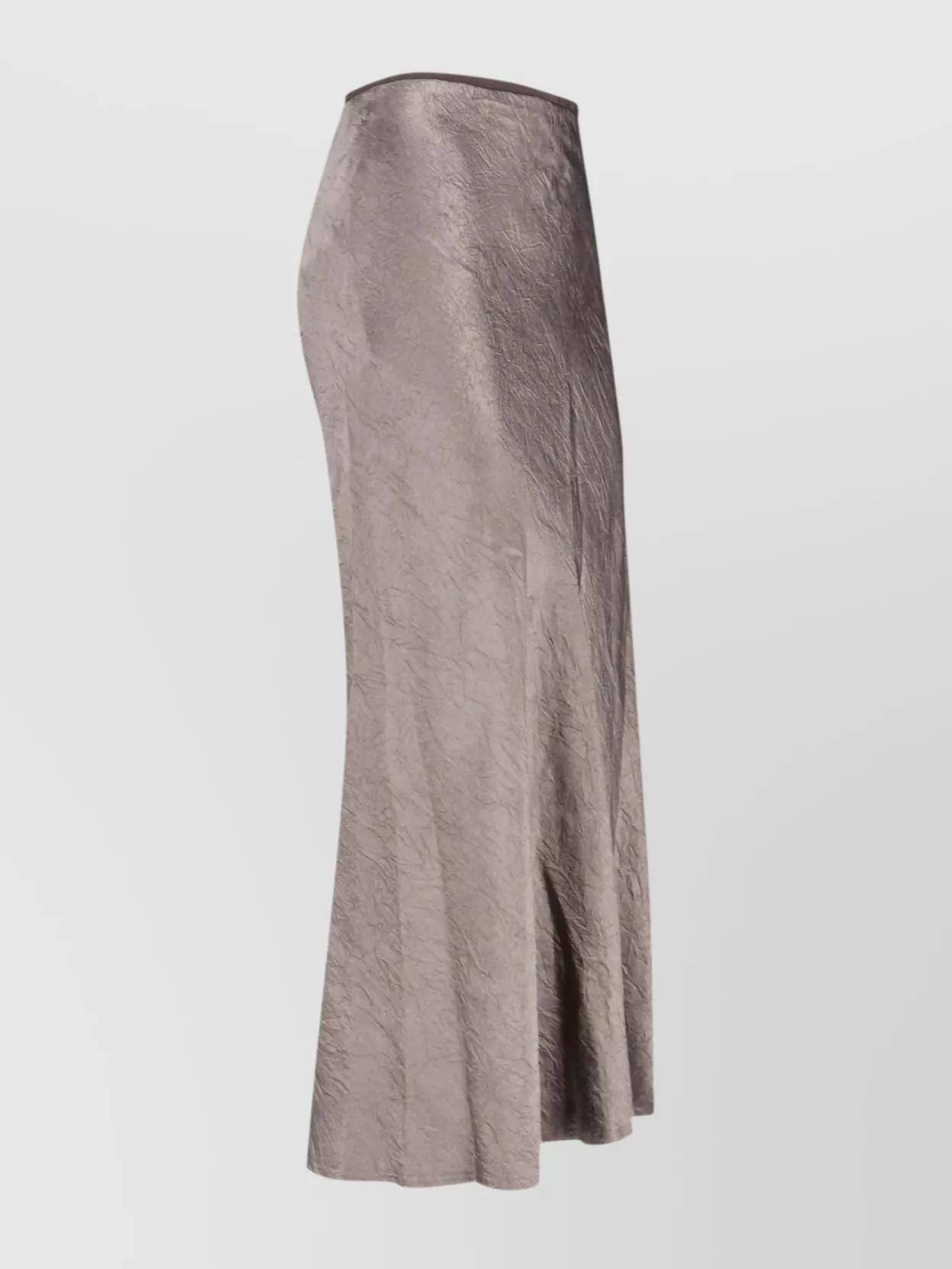 Maison Margiela Womens Taupe Crinkled-texture Regular-fit Woven Midi Skirt In Brown