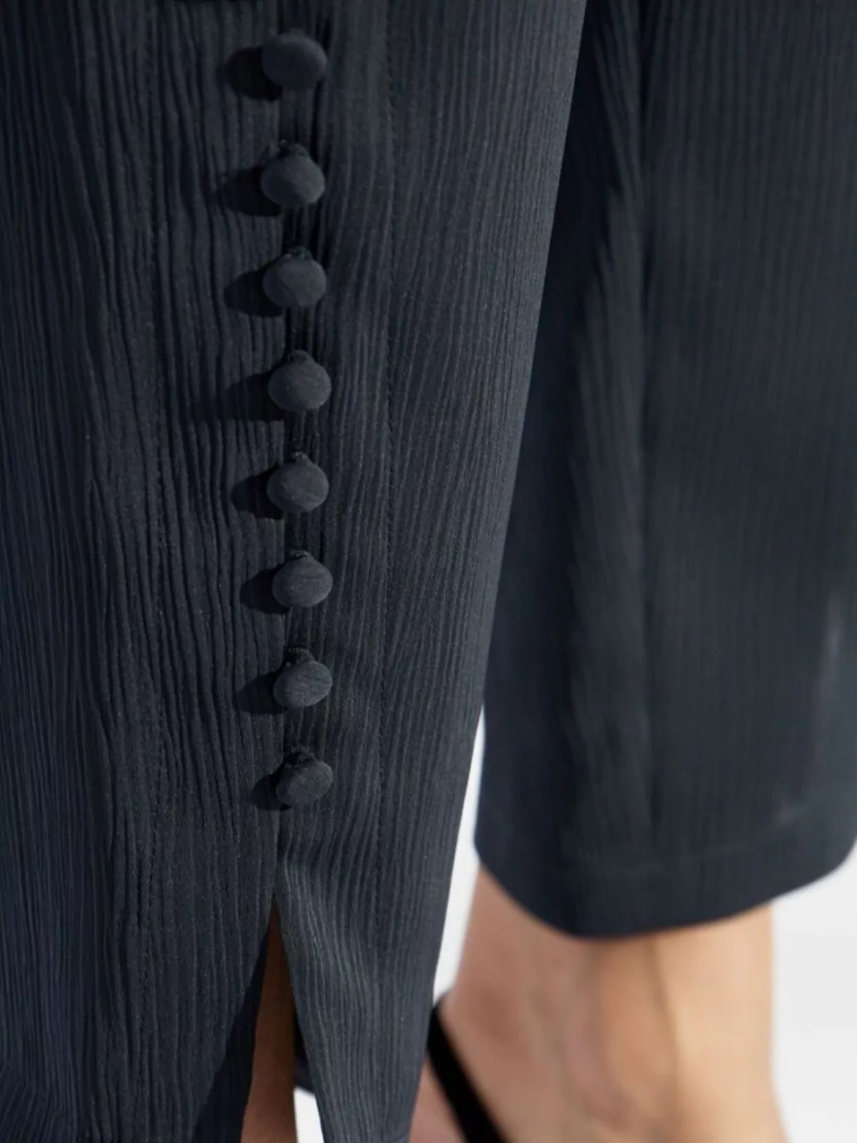 Emporio Armani Fitted Trousers With Button Accents And Slits