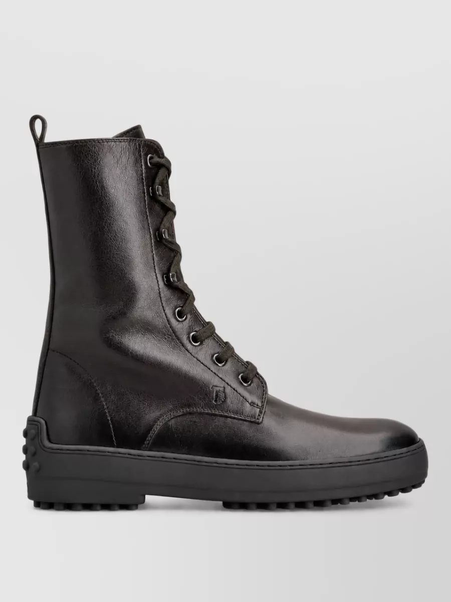 Tod's Leather Lace-Up Ankle Boots