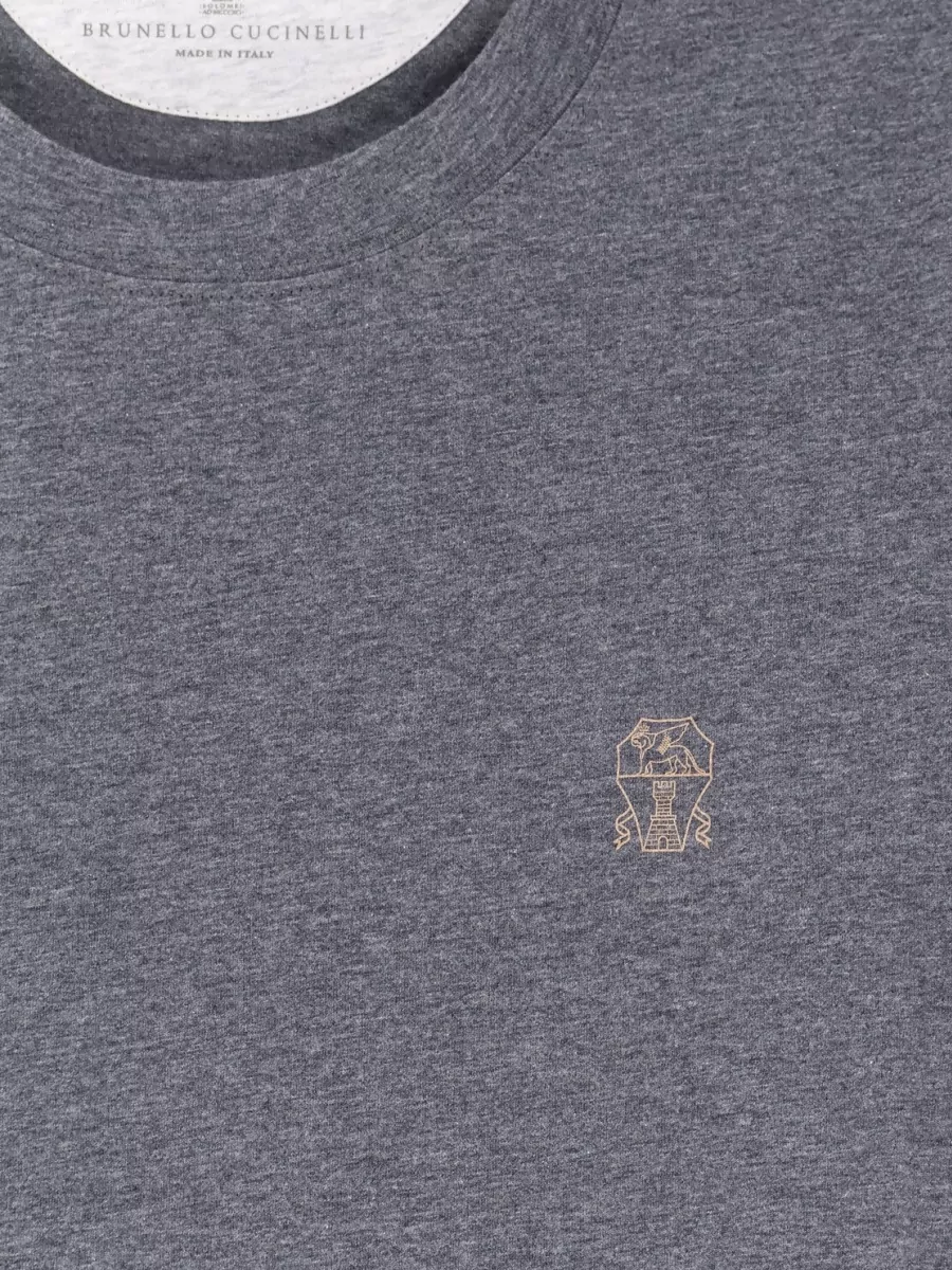 Brunello Cucinelli Cotton Logo-Print T-Shirt