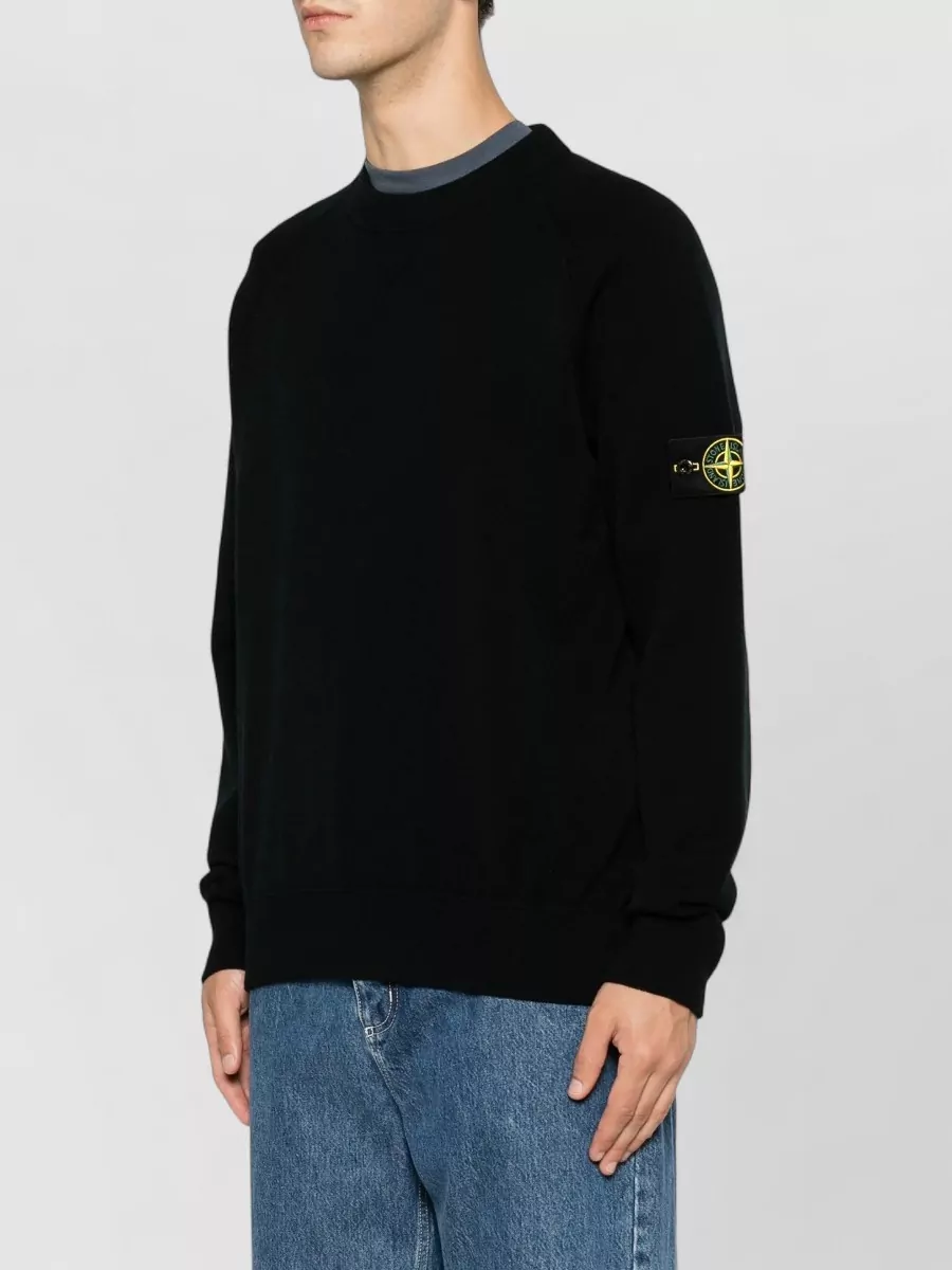 Stone Island Ribbed Virgin Wool Sweater
