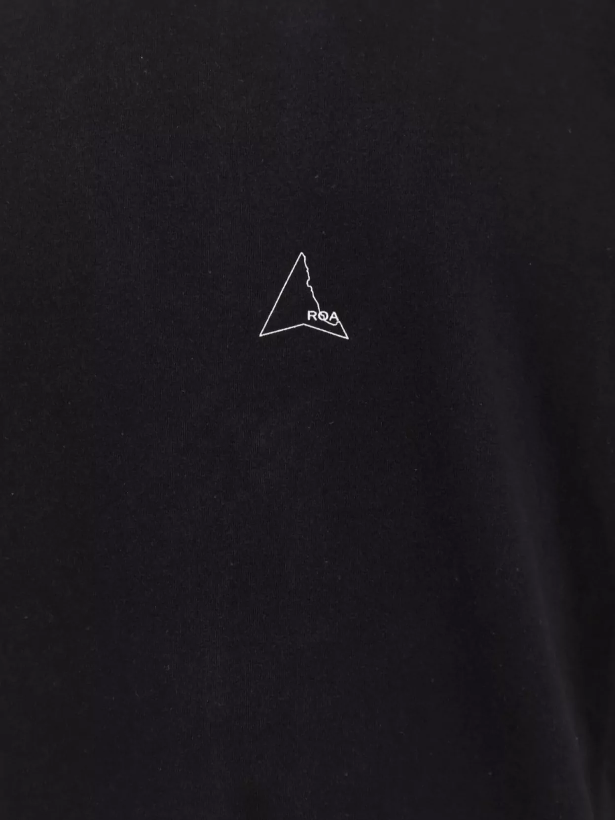 Roa Cotton Crew-neck Long Sleeve T-shirt In Black