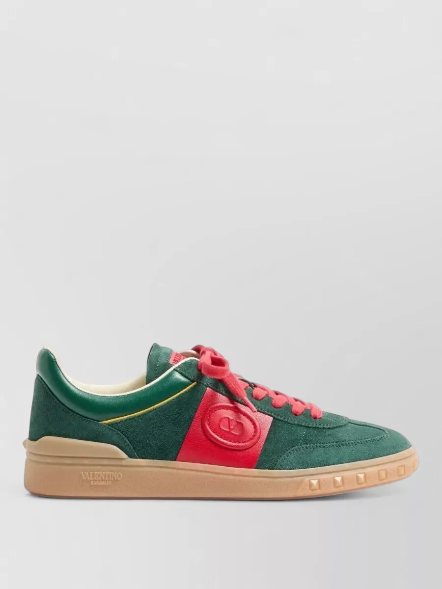 Valentino Garavani Upvillage Split And Nappa Leather Sneakers