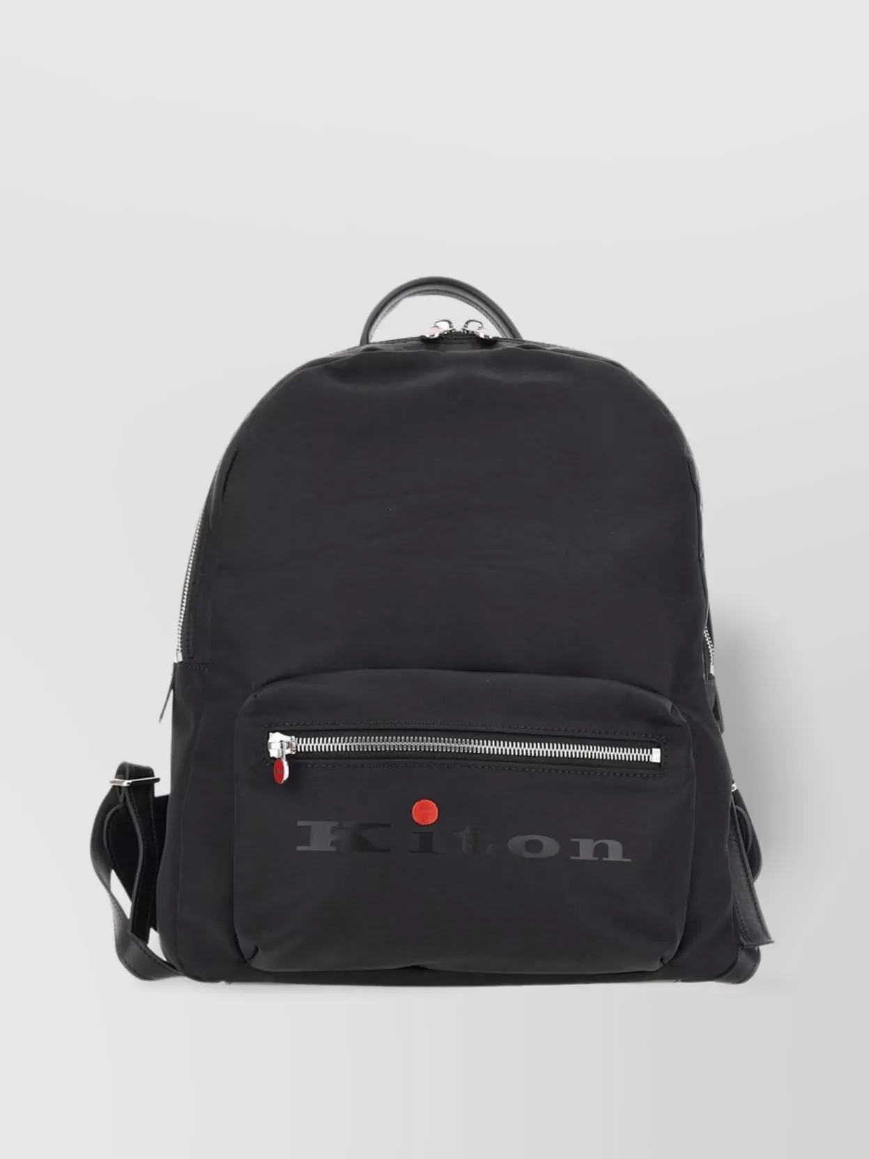 Shop Kiton Adjustable Strap Nylon Backpack With Front Zip Pocket
