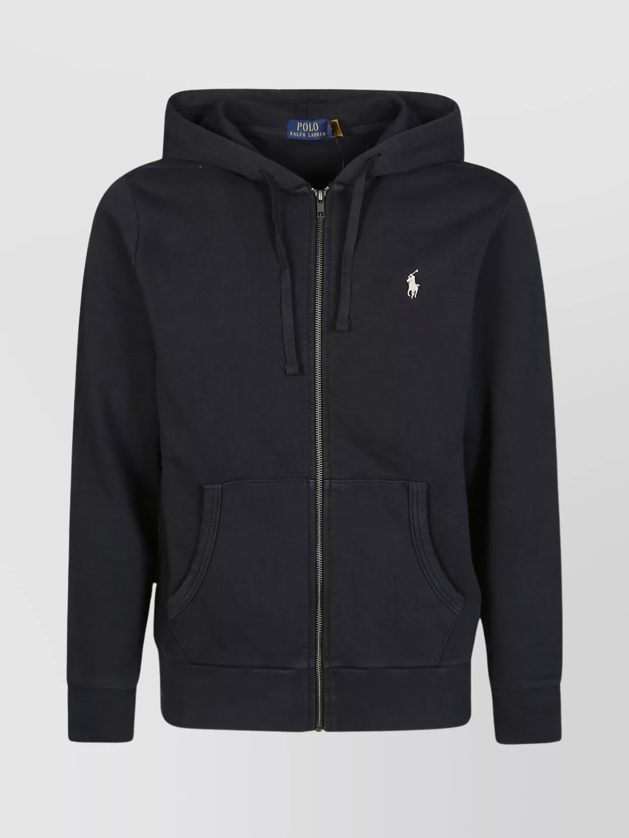 Shop Polo Ralph Lauren Zippered Hooded Sweater With Pockets