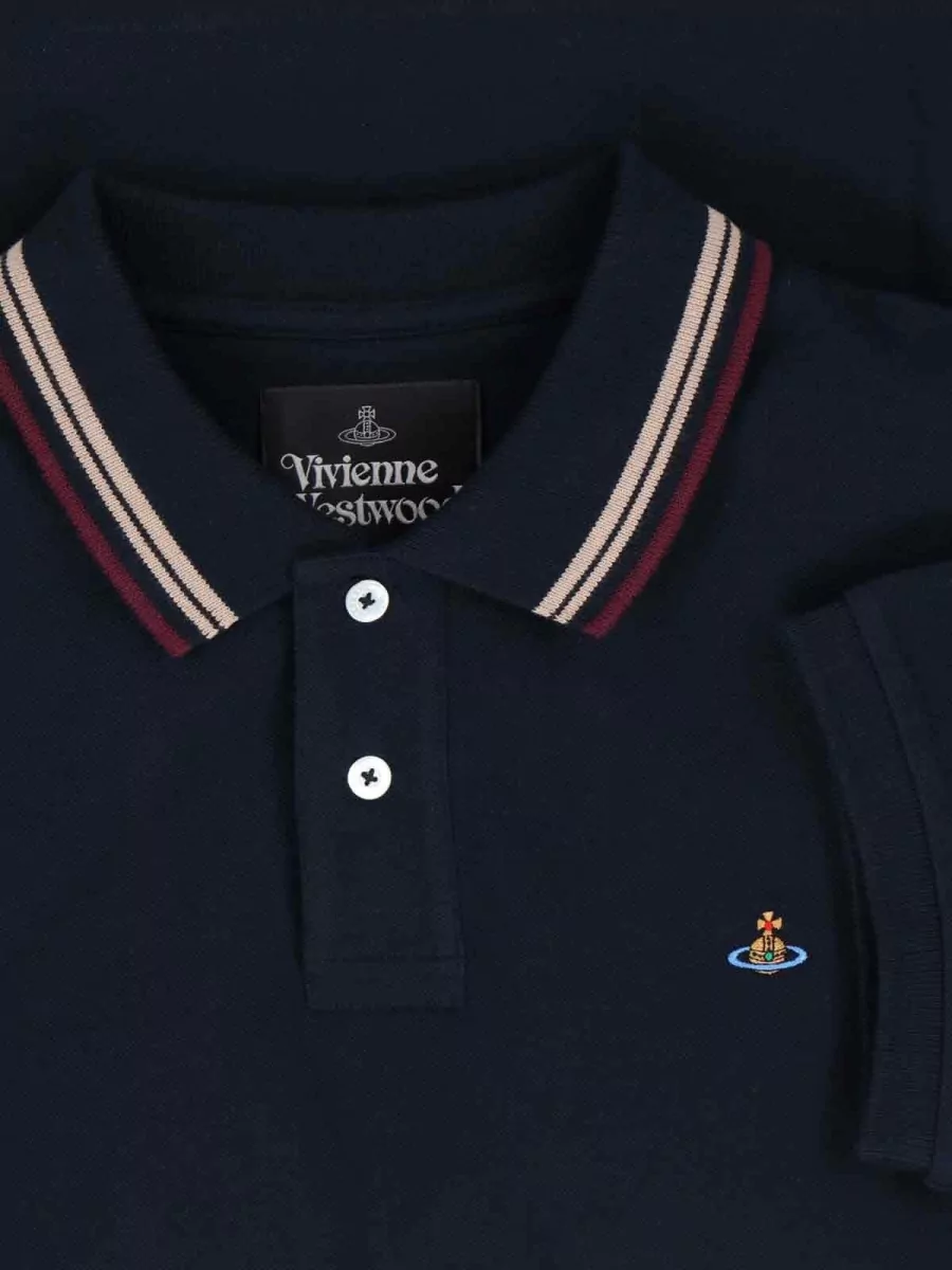 Vivienne Westwood Striped Trim Cotton Polo Shirt