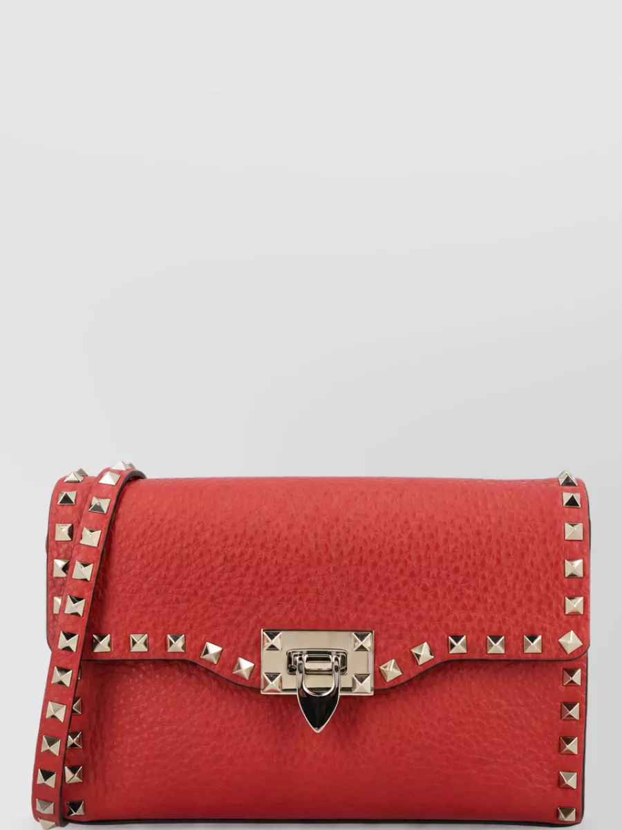Valentino Garavani Rockstud Spike Leather Clutch Bag
