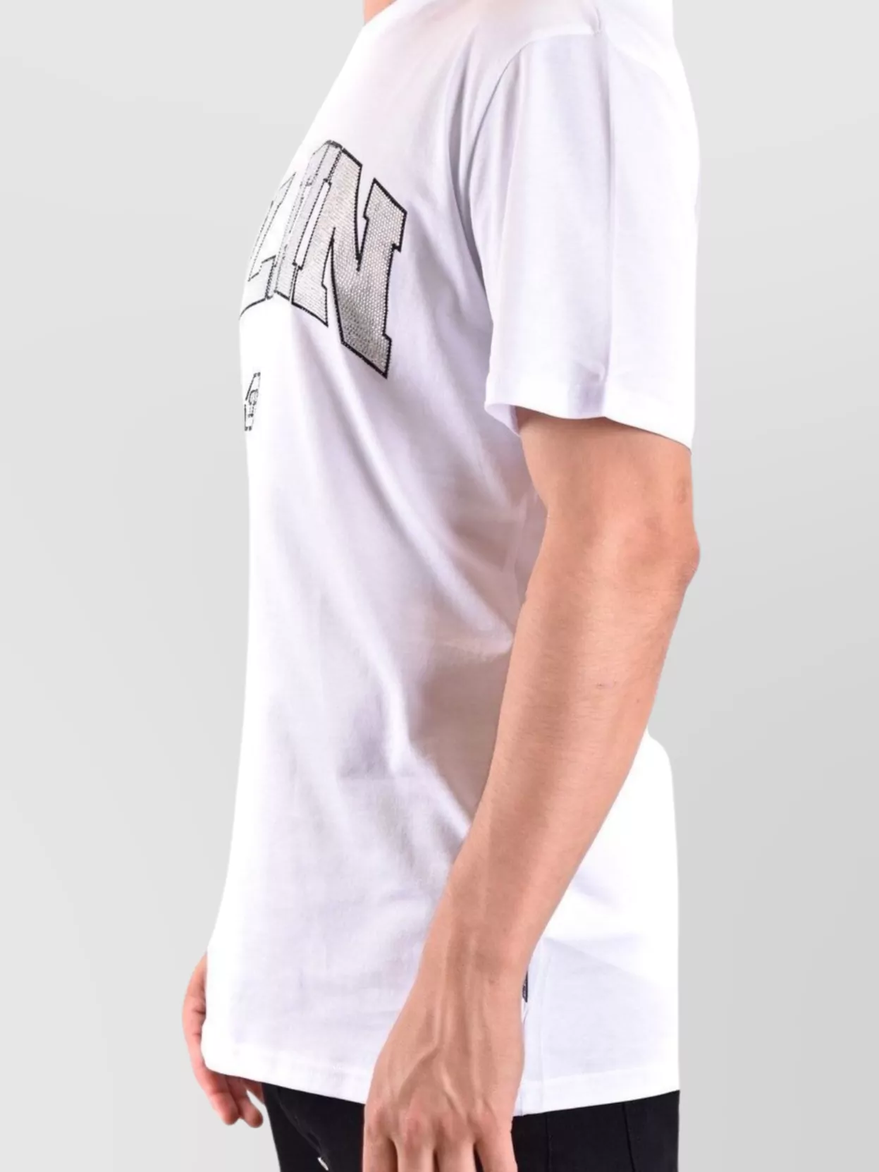 Philipp Plein Crew Neck Logo Print Embroidered Detail