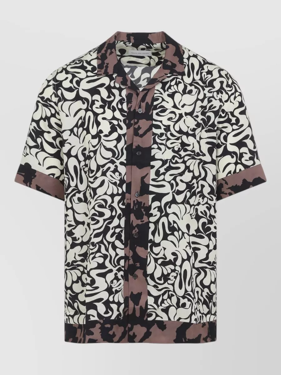 Dries Van Noten Viscose Floral Print Bowling Shirt