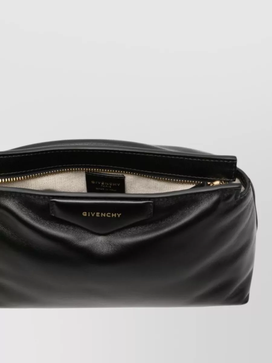 Givenchy Antigona Bomber Leather Clutch Bag