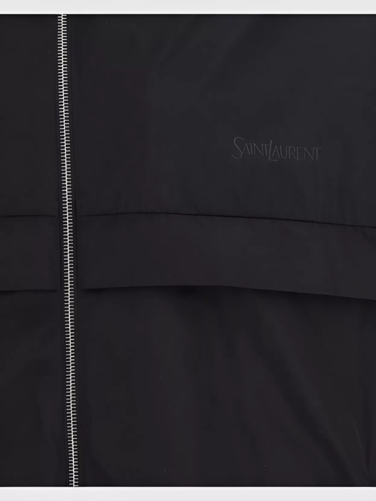 Saint Laurent Paris Men Water-repellent Zip-up Serge Blouson In Black