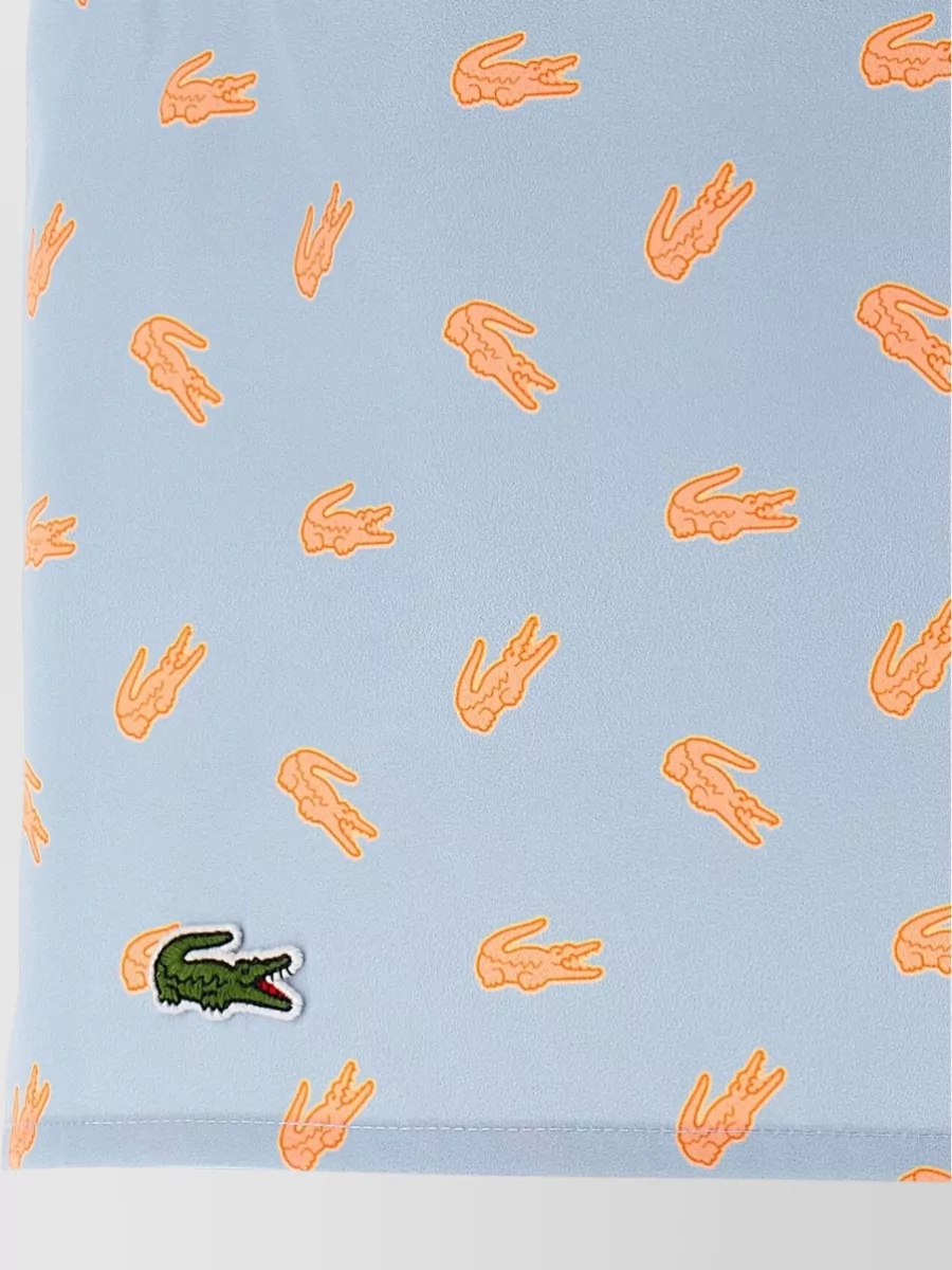 Lacoste Logo Print Swim Shorts