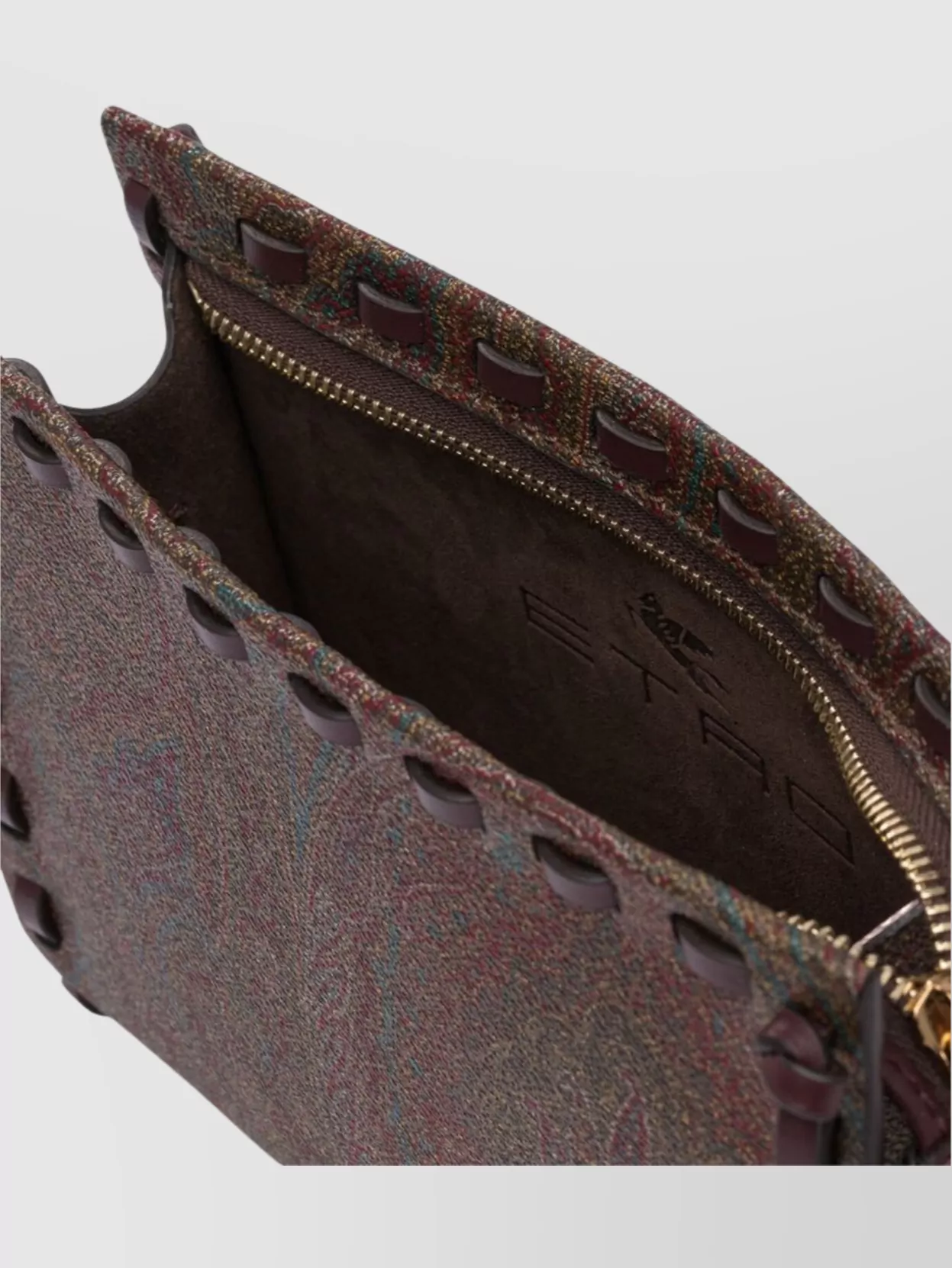 Etro Strap Leather Trim Clutch Bags